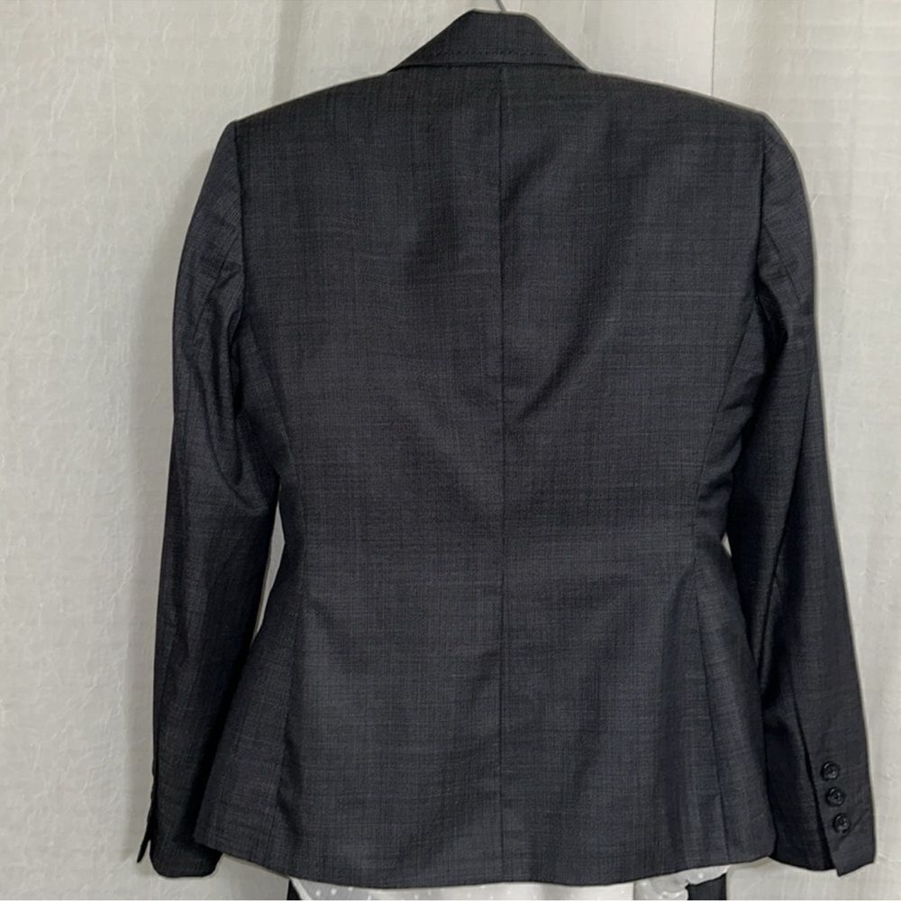 Anne Klein 4P Gray Wool Blend Proffesional Blazer Pant Suit - Picture 3 of 16